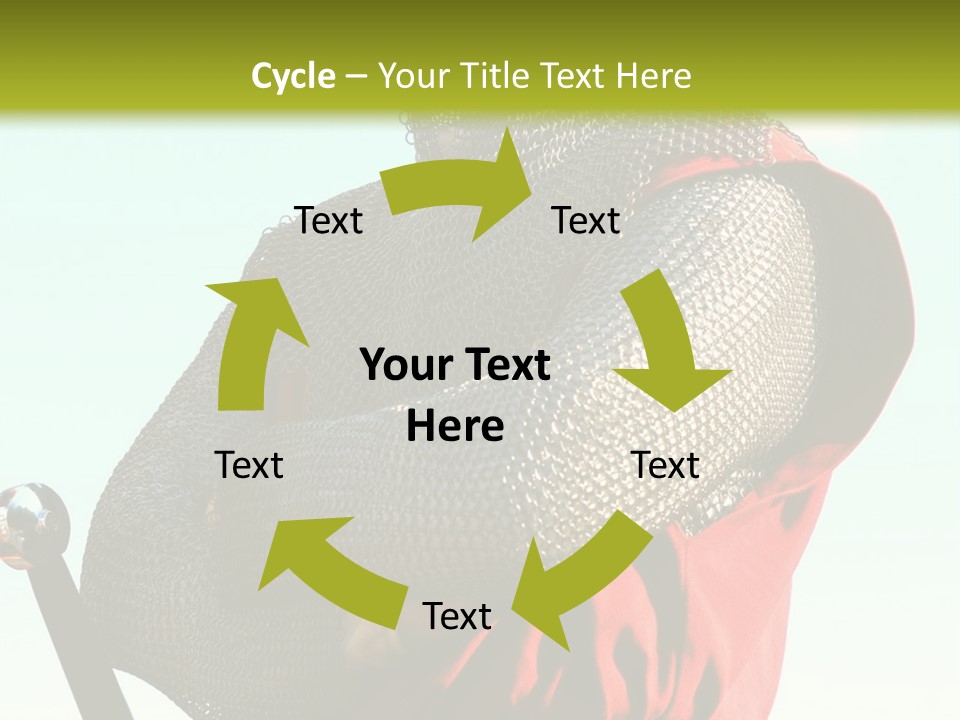 A Man Dressed In Armor Holding A Sword PowerPoint Template