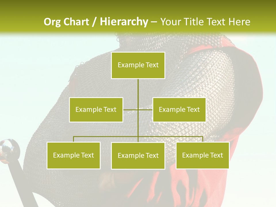 A Man Dressed In Armor Holding A Sword PowerPoint Template