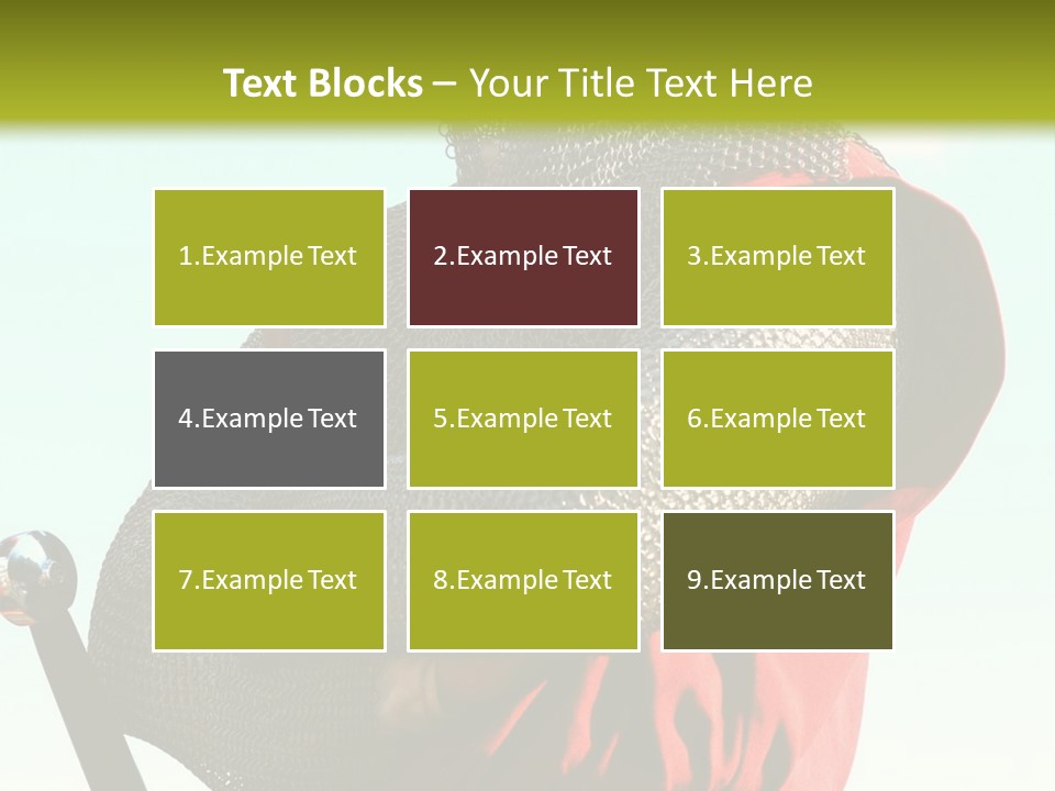 A Man Dressed In Armor Holding A Sword PowerPoint Template