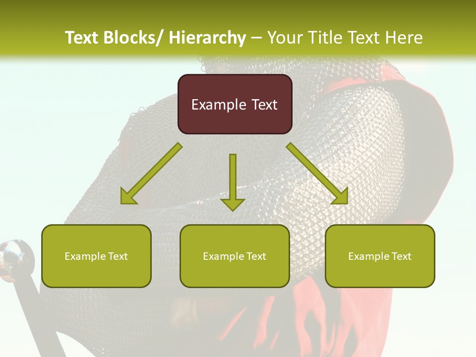 A Man Dressed In Armor Holding A Sword PowerPoint Template