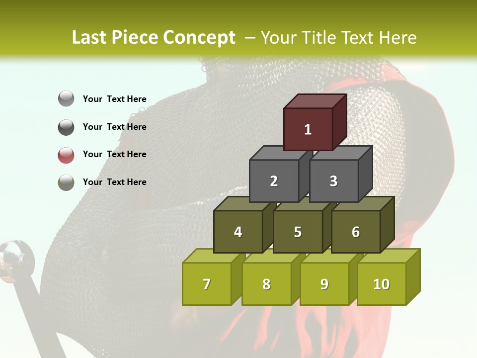 A Man Dressed In Armor Holding A Sword PowerPoint Template