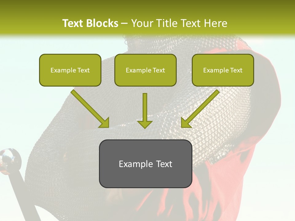 A Man Dressed In Armor Holding A Sword PowerPoint Template