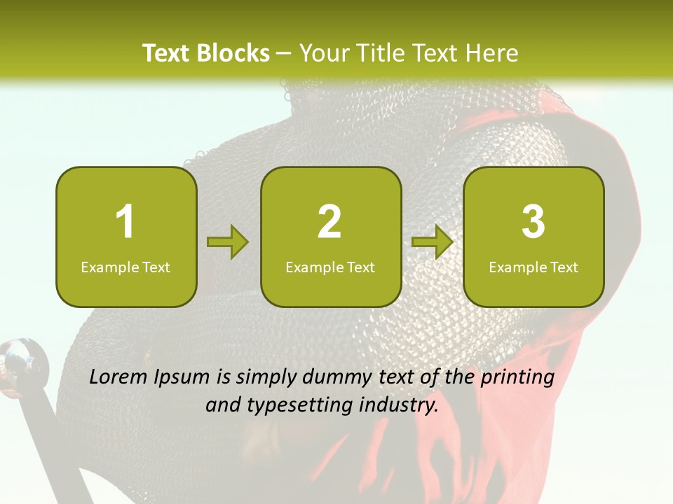 A Man Dressed In Armor Holding A Sword PowerPoint Template