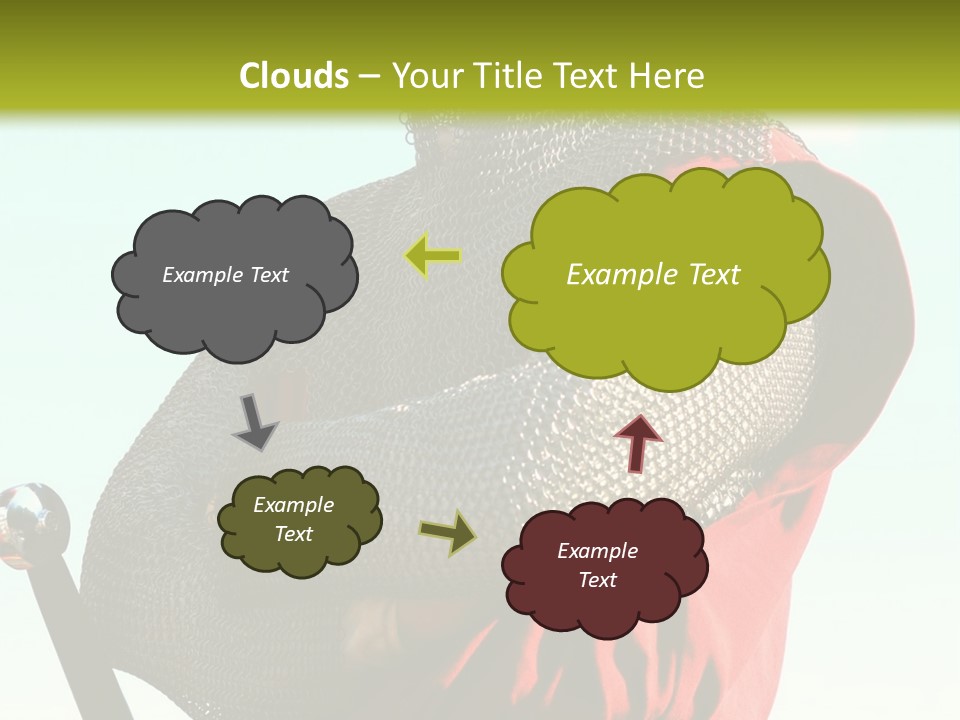 A Man Dressed In Armor Holding A Sword PowerPoint Template