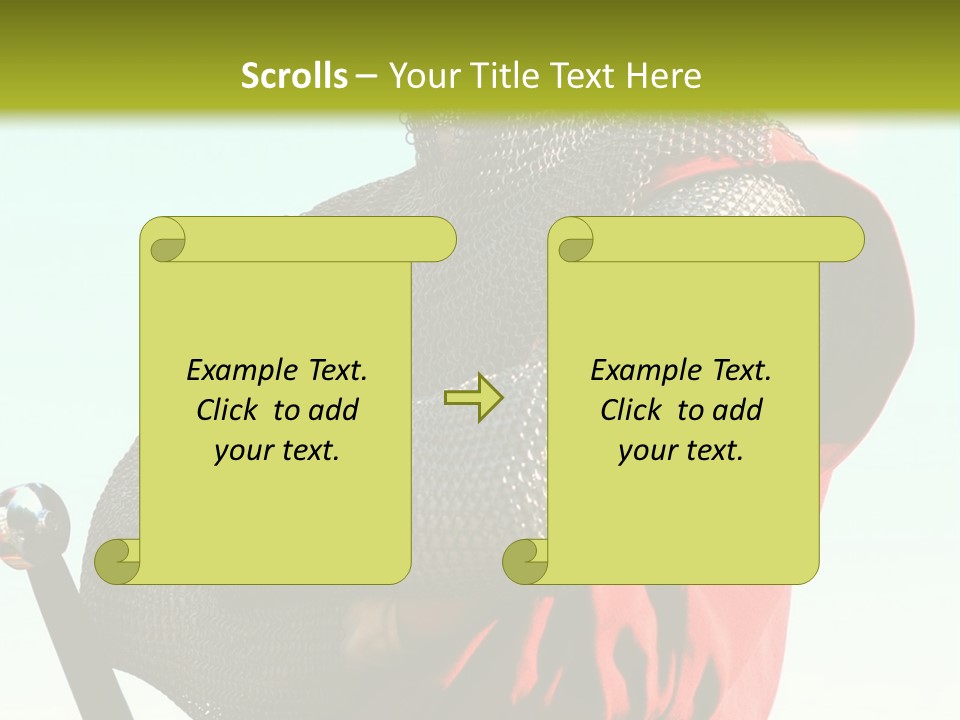 A Man Dressed In Armor Holding A Sword PowerPoint Template