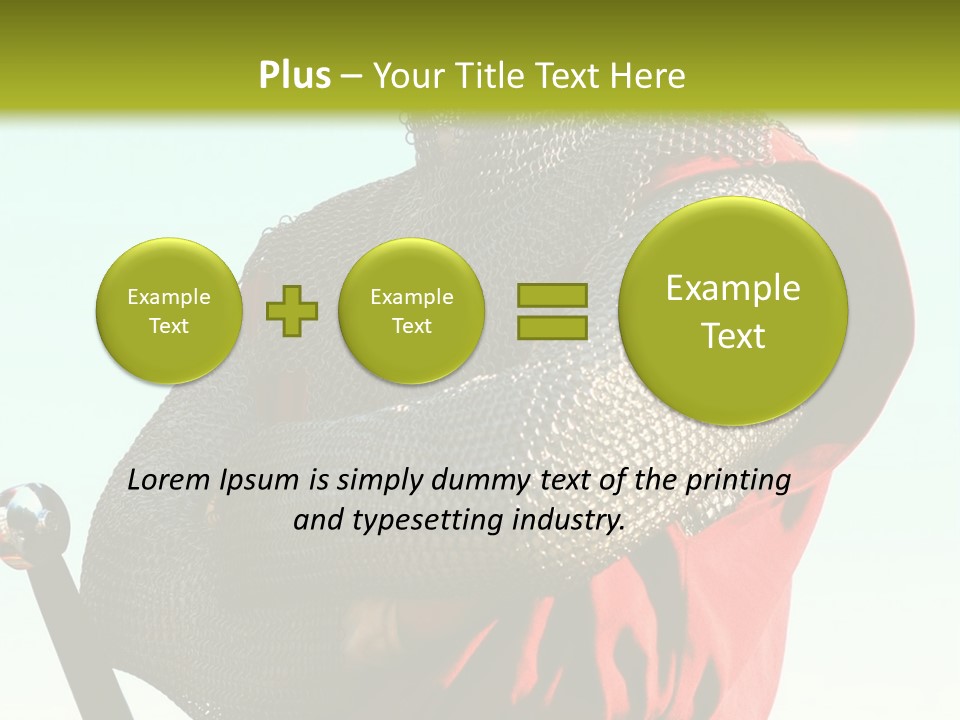 A Man Dressed In Armor Holding A Sword PowerPoint Template