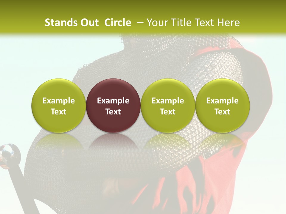 A Man Dressed In Armor Holding A Sword PowerPoint Template