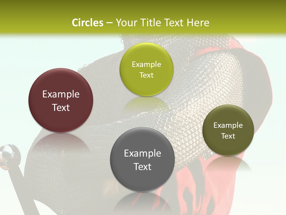 A Man Dressed In Armor Holding A Sword PowerPoint Template