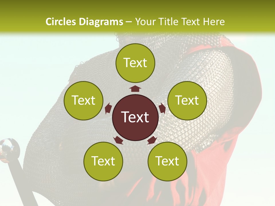 A Man Dressed In Armor Holding A Sword PowerPoint Template