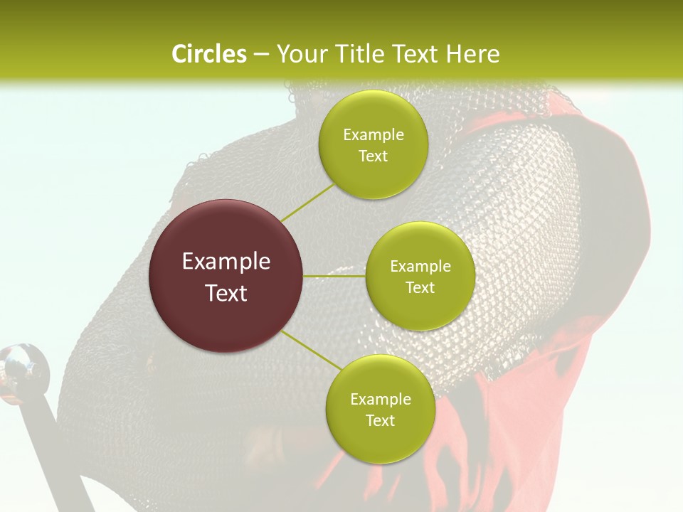 A Man Dressed In Armor Holding A Sword PowerPoint Template