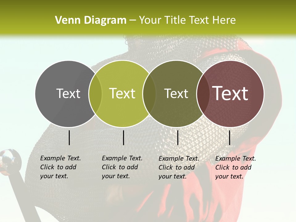 A Man Dressed In Armor Holding A Sword PowerPoint Template