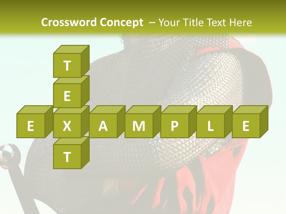 A Man Dressed In Armor Holding A Sword PowerPoint Template