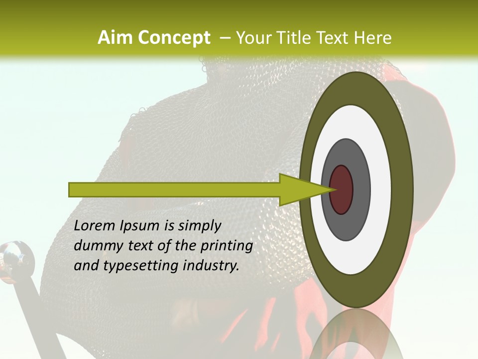 A Man Dressed In Armor Holding A Sword PowerPoint Template