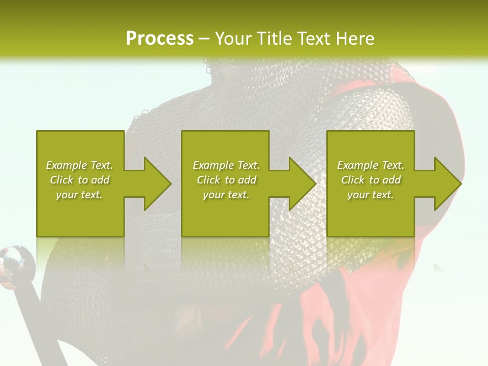A Man Dressed In Armor Holding A Sword PowerPoint Template