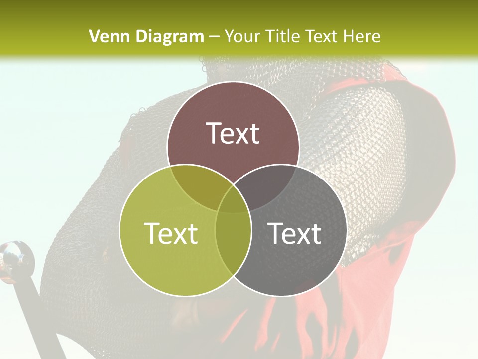 A Man Dressed In Armor Holding A Sword PowerPoint Template