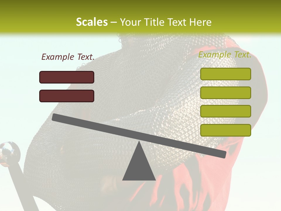 A Man Dressed In Armor Holding A Sword PowerPoint Template