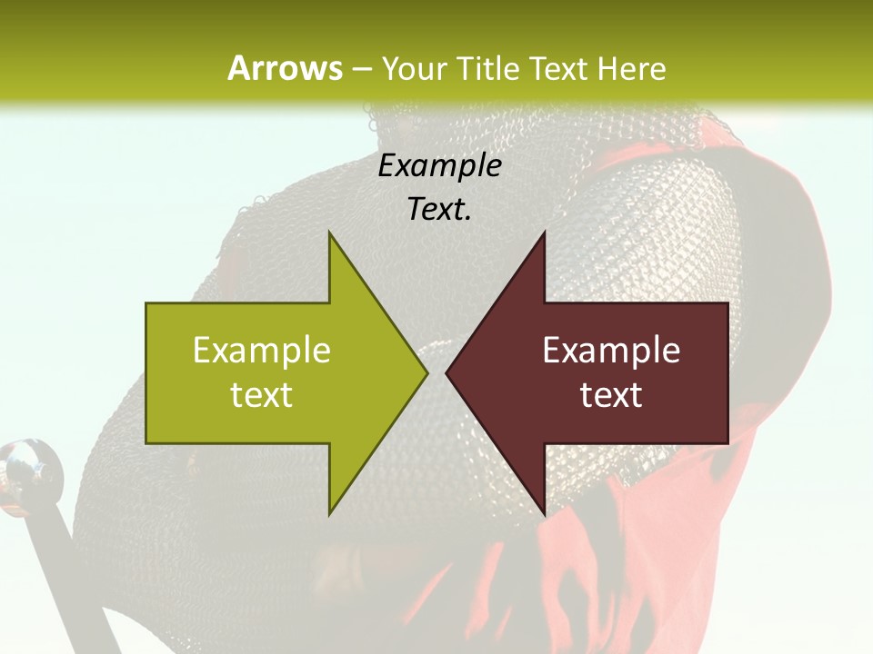 A Man Dressed In Armor Holding A Sword PowerPoint Template