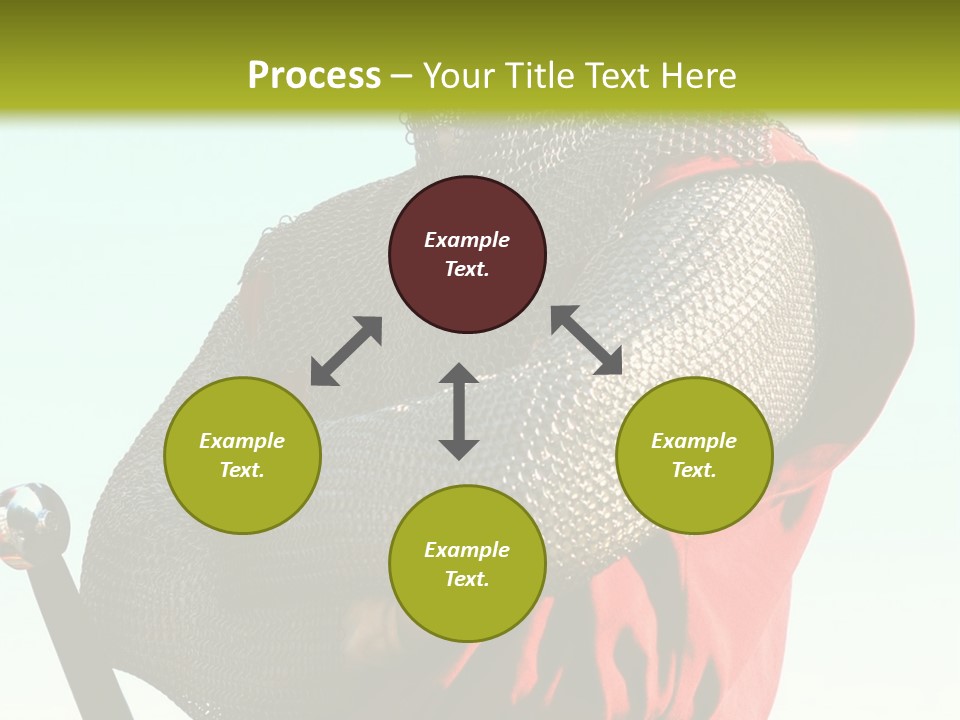 A Man Dressed In Armor Holding A Sword PowerPoint Template