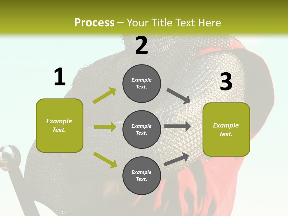 A Man Dressed In Armor Holding A Sword PowerPoint Template