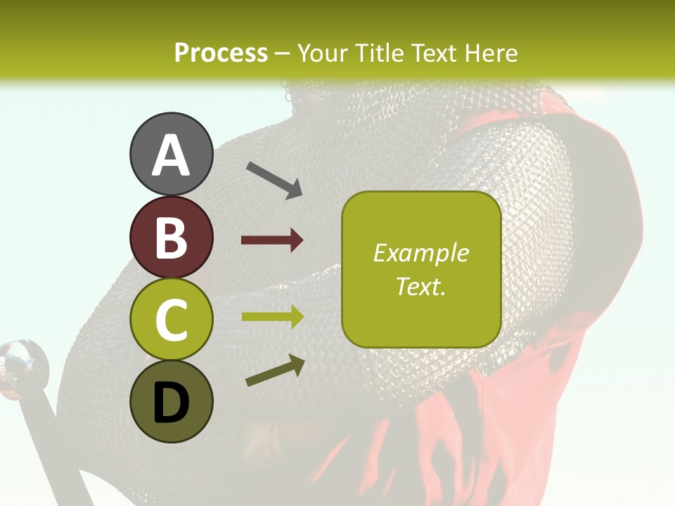 A Man Dressed In Armor Holding A Sword PowerPoint Template