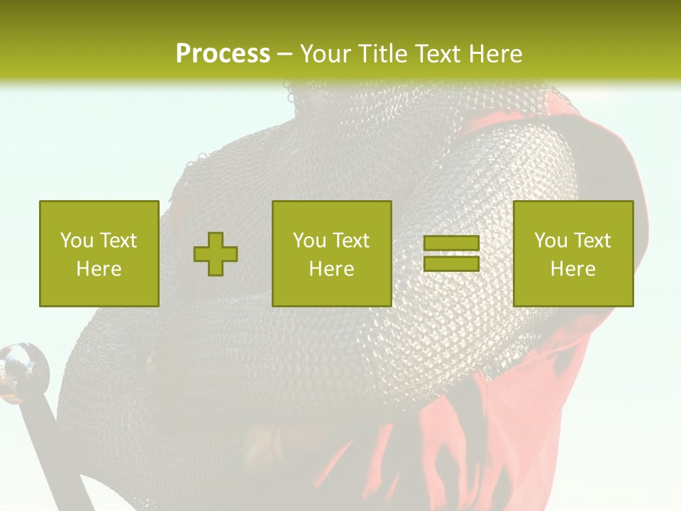 A Man Dressed In Armor Holding A Sword PowerPoint Template
