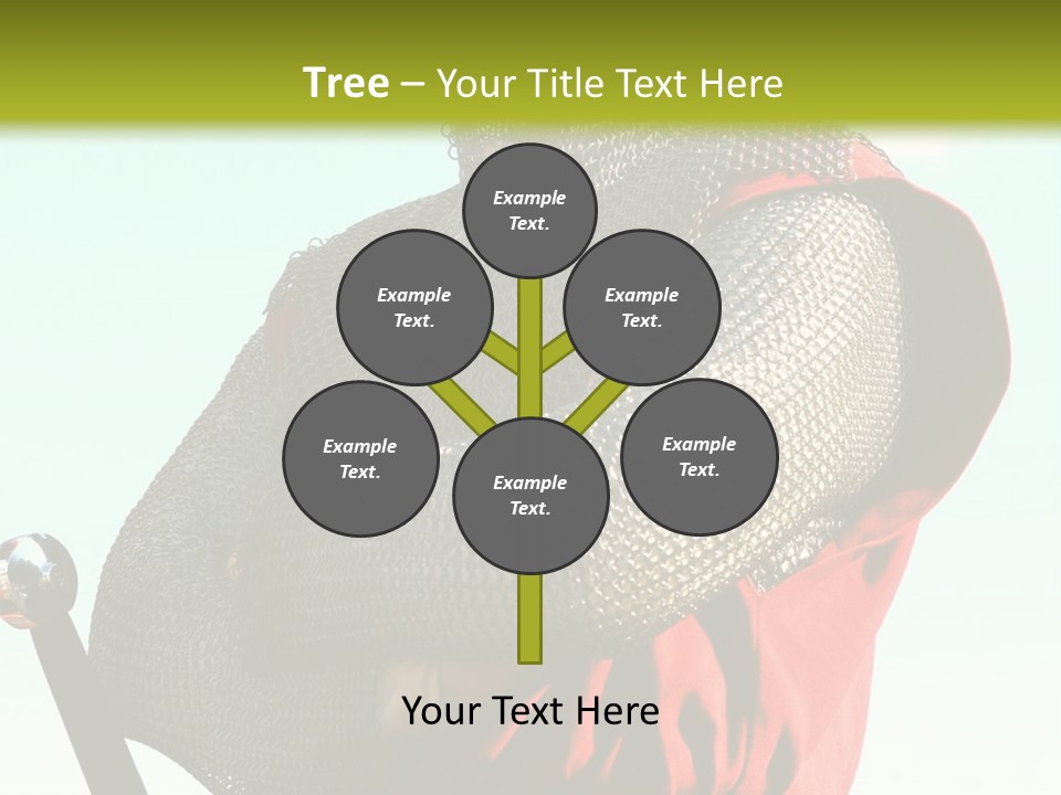 A Man Dressed In Armor Holding A Sword PowerPoint Template