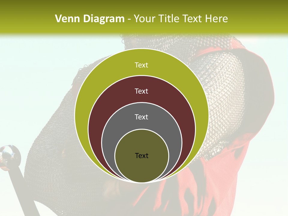 A Man Dressed In Armor Holding A Sword PowerPoint Template