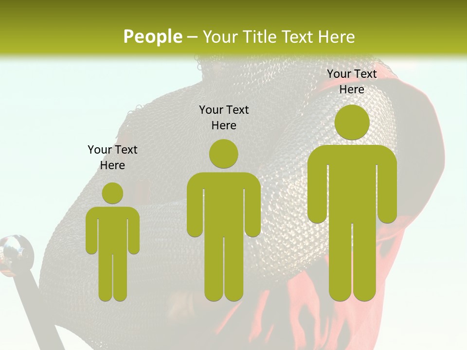 A Man Dressed In Armor Holding A Sword PowerPoint Template