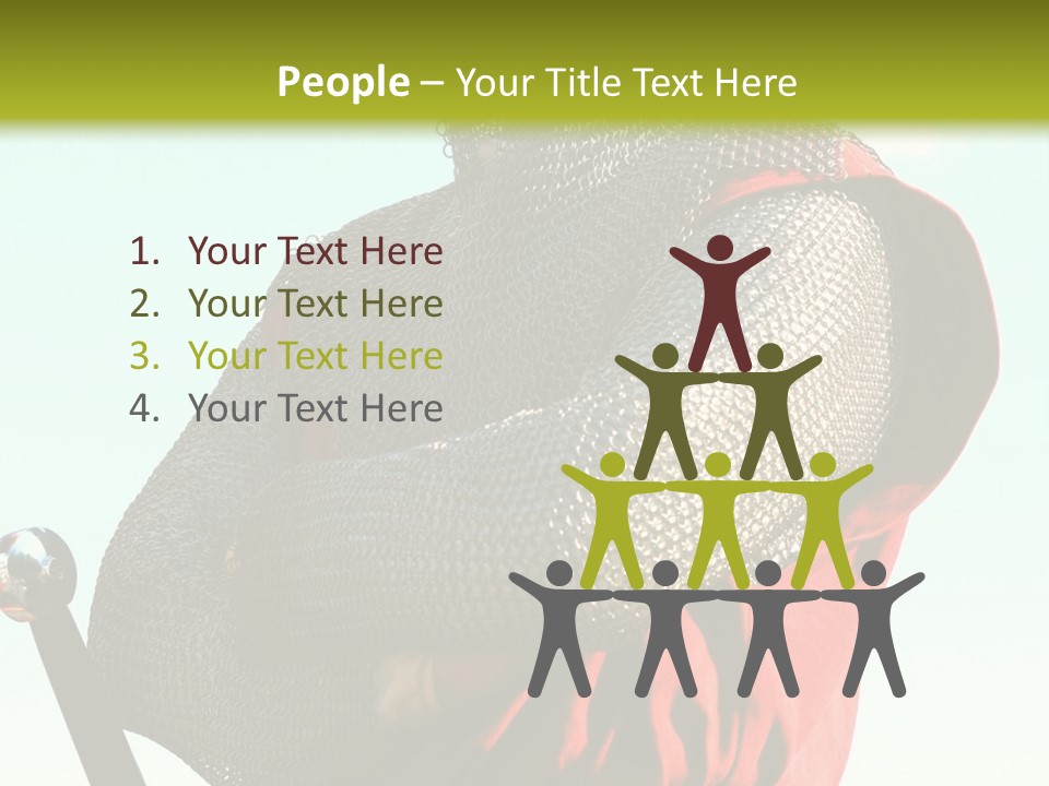 A Man Dressed In Armor Holding A Sword PowerPoint Template