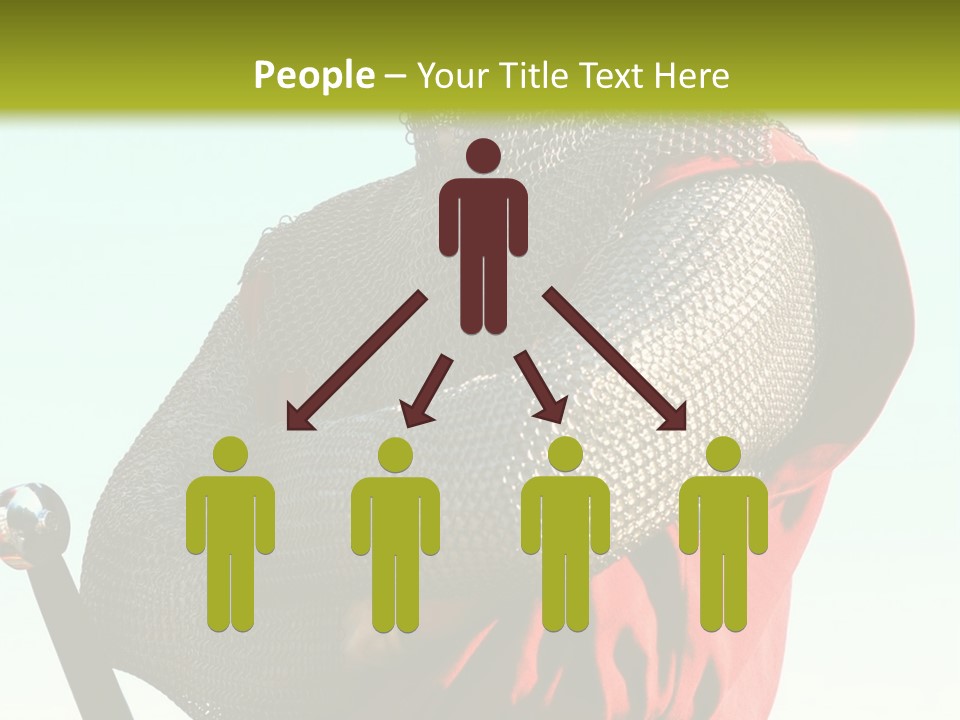 A Man Dressed In Armor Holding A Sword PowerPoint Template