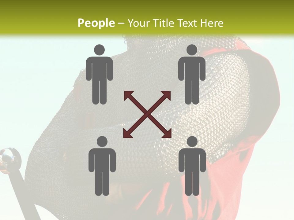 A Man Dressed In Armor Holding A Sword PowerPoint Template