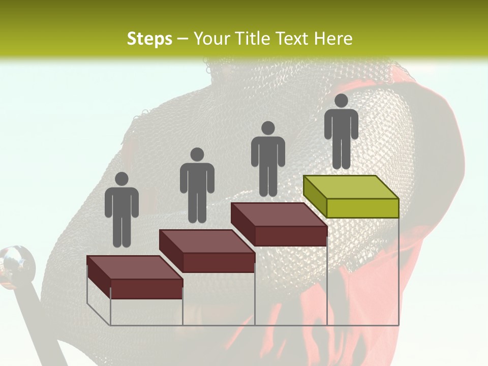 A Man Dressed In Armor Holding A Sword PowerPoint Template