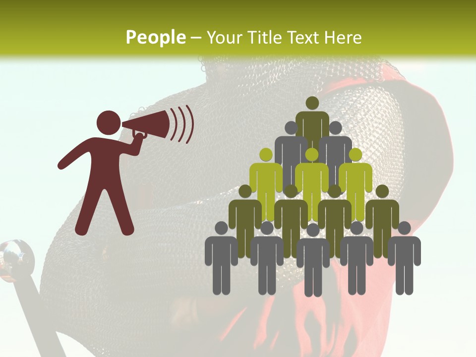 A Man Dressed In Armor Holding A Sword PowerPoint Template