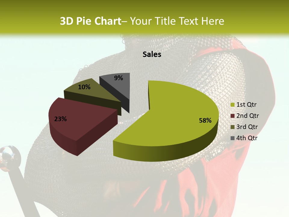 A Man Dressed In Armor Holding A Sword PowerPoint Template
