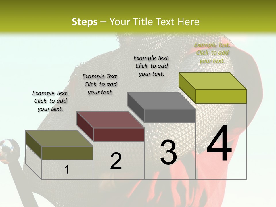 A Man Dressed In Armor Holding A Sword PowerPoint Template