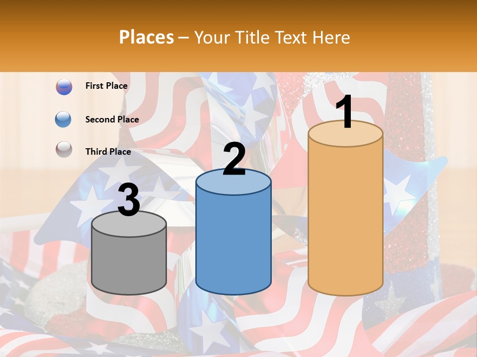 A Red, White, And Blue Pinwheel On A Table PowerPoint Template