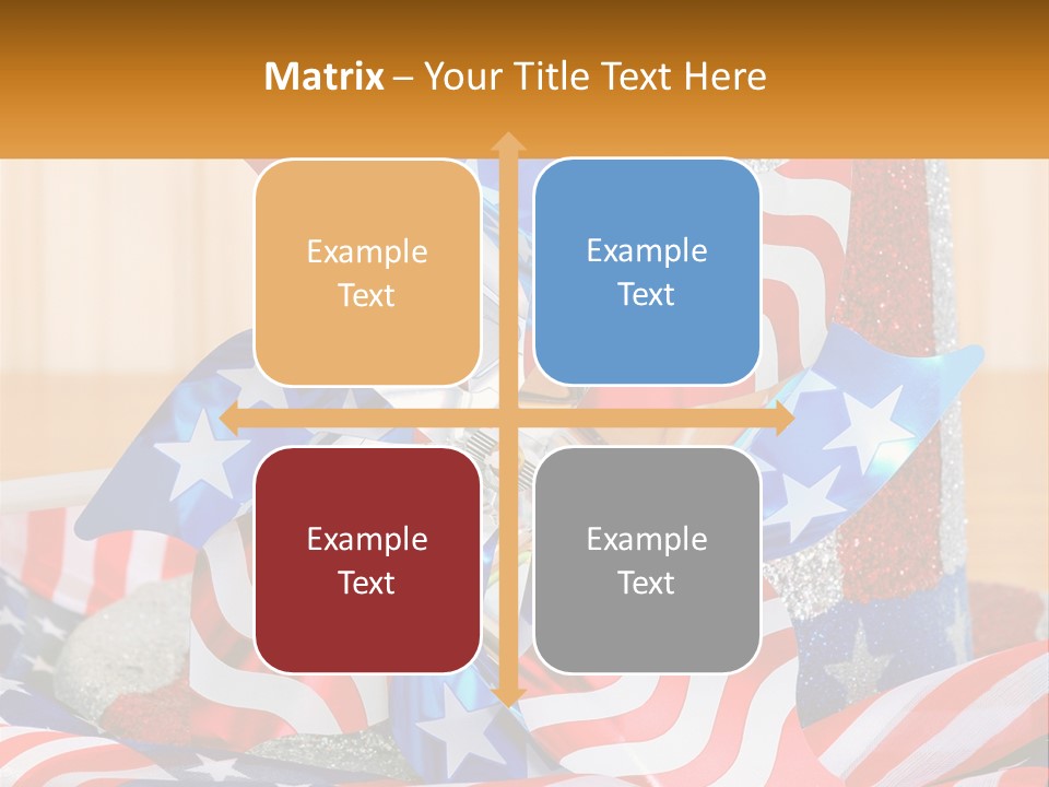 A Red, White, And Blue Pinwheel On A Table PowerPoint Template