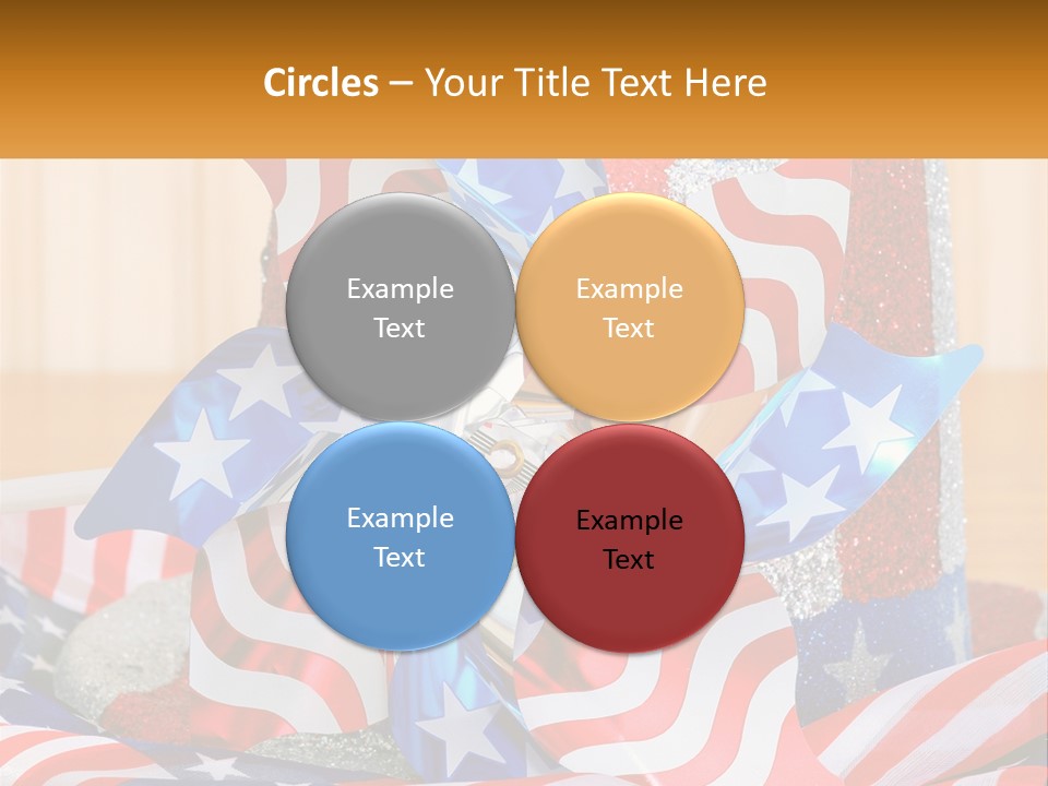 A Red, White, And Blue Pinwheel On A Table PowerPoint Template