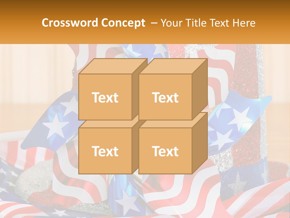 A Red, White, And Blue Pinwheel On A Table PowerPoint Template