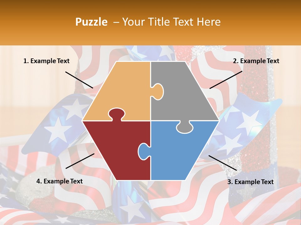 A Red, White, And Blue Pinwheel On A Table PowerPoint Template