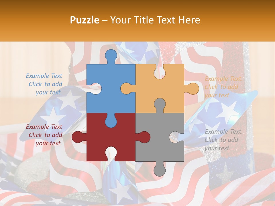 A Red, White, And Blue Pinwheel On A Table PowerPoint Template