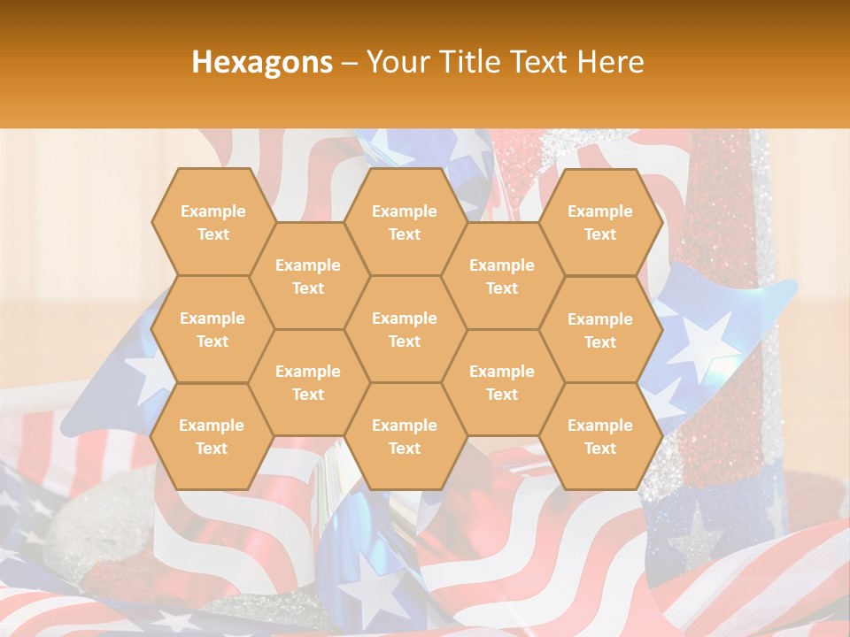A Red, White, And Blue Pinwheel On A Table PowerPoint Template