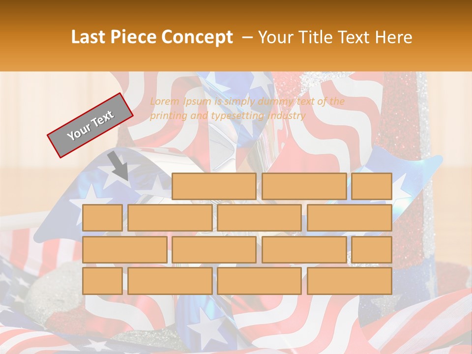 A Red, White, And Blue Pinwheel On A Table PowerPoint Template