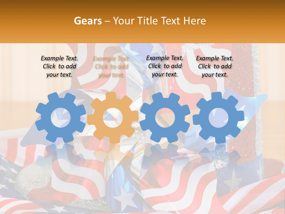 A Red, White, And Blue Pinwheel On A Table PowerPoint Template