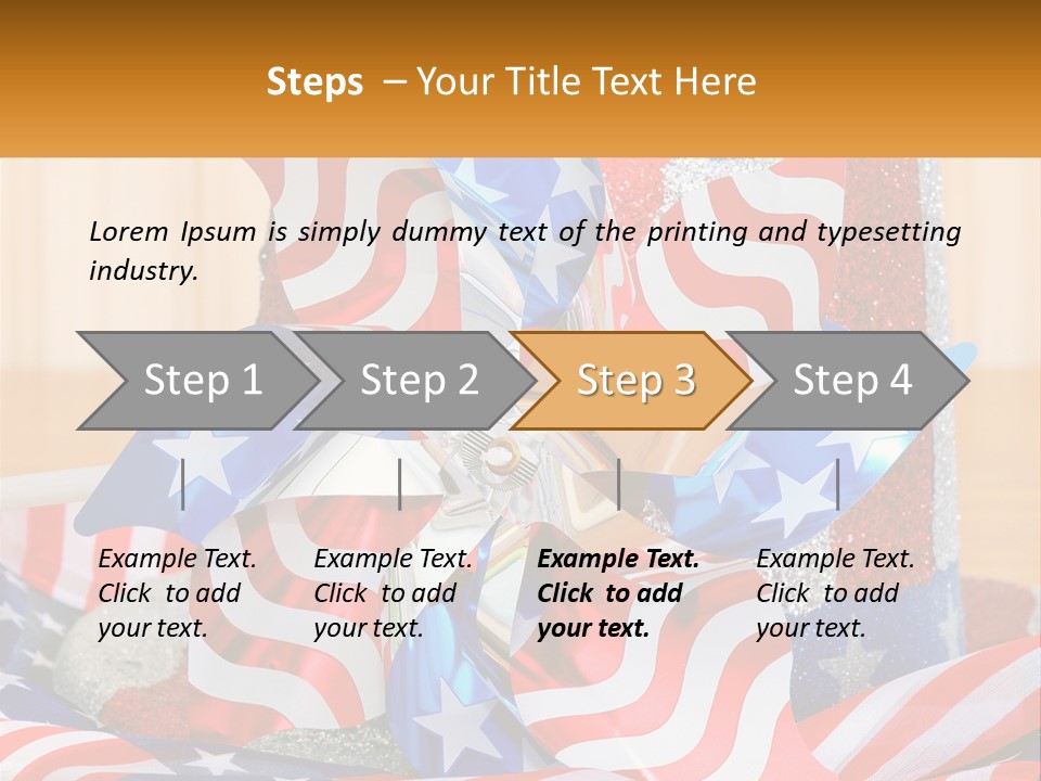 A Red, White, And Blue Pinwheel On A Table PowerPoint Template