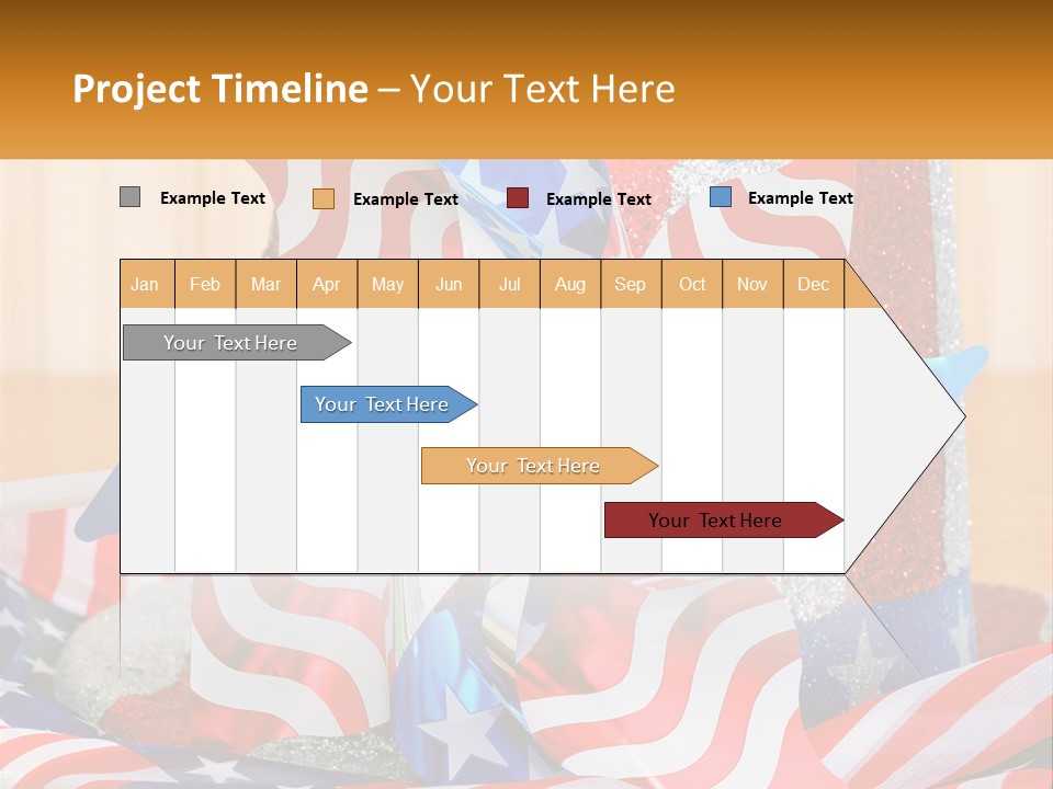A Red, White, And Blue Pinwheel On A Table PowerPoint Template