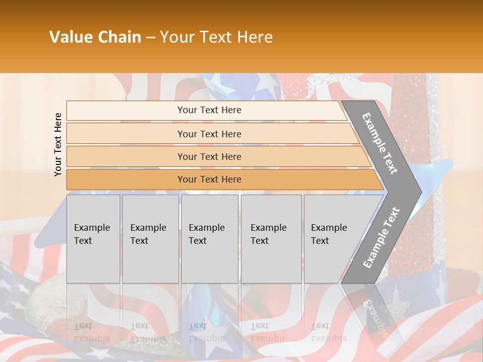 A Red, White, And Blue Pinwheel On A Table PowerPoint Template