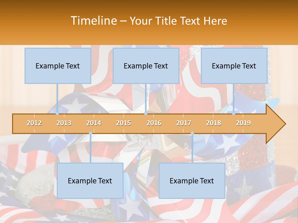 A Red, White, And Blue Pinwheel On A Table PowerPoint Template