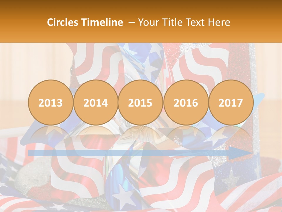 A Red, White, And Blue Pinwheel On A Table PowerPoint Template