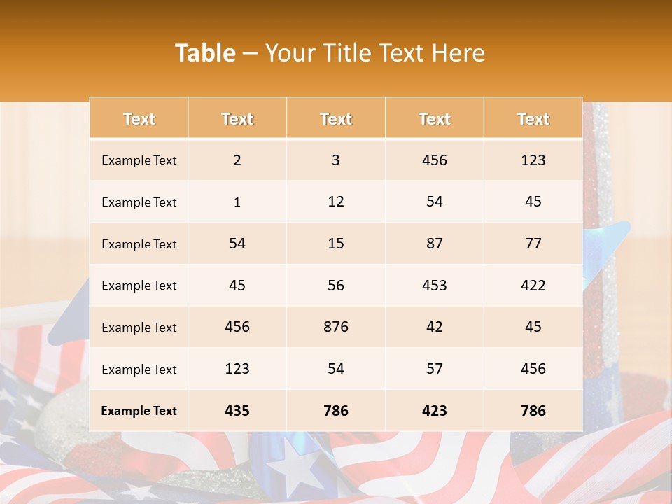 A Red, White, And Blue Pinwheel On A Table PowerPoint Template
